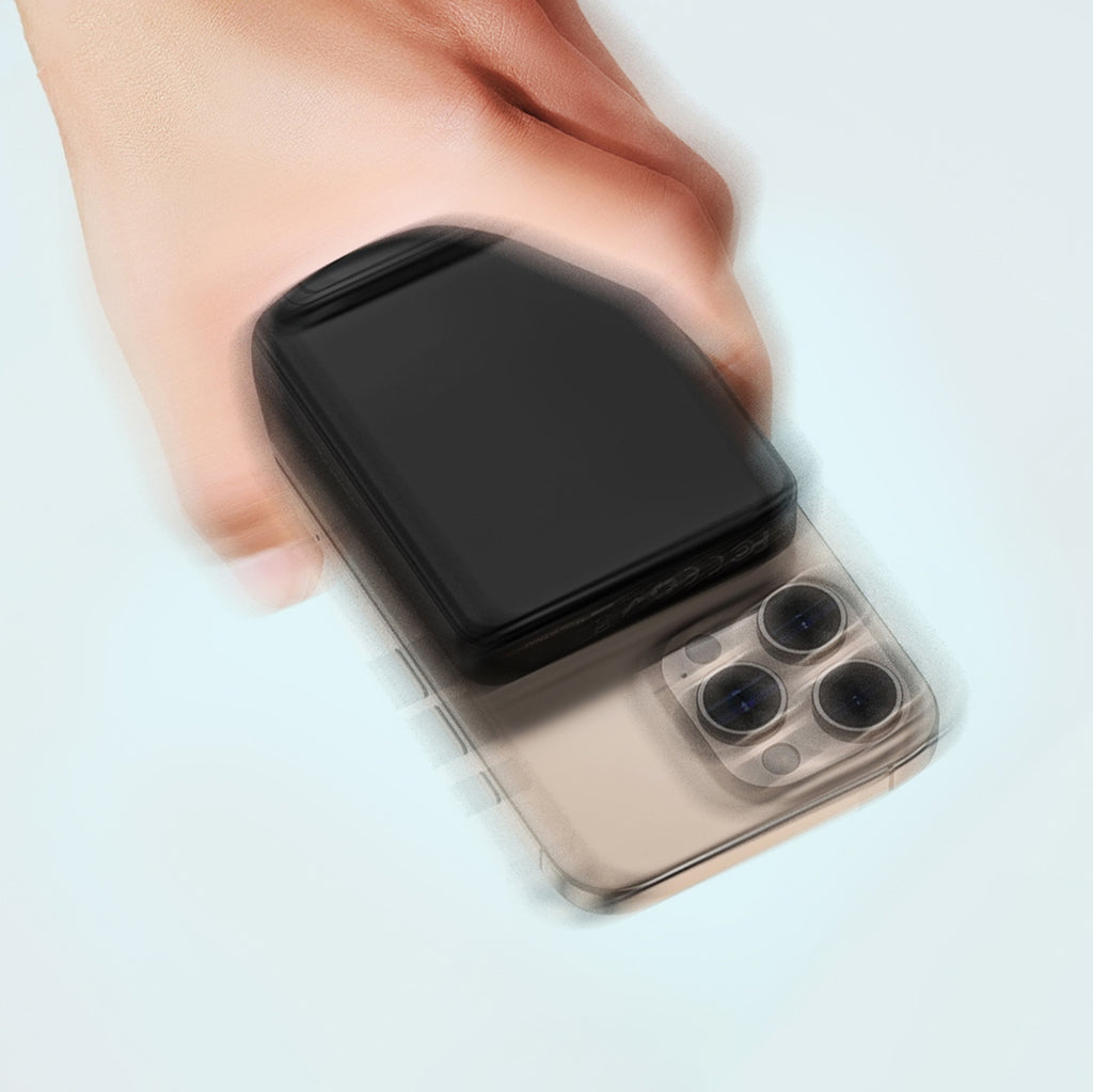 Wozinsky išorinė baterija WLWP-10KA0Y3S 22.5W PD Qi2 10000 mAh, su stovu, 1x USB-A, 1x USB-C - juoda