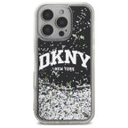 DKNY Liquid Glitter dėklas iPhone 16 Pro – juodas