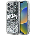 DKNY blizgučių dėklas iPhone 16 Pro Max – juodas
