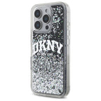 DKNY blizgučių dėklas iPhone 16 Pro Max – juodas