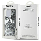 DKNY blizgučių dėklas iPhone 16 Pro Max – juodas