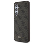 Guess 4G dėklas Samsung Galaxy S24 FE – rudas