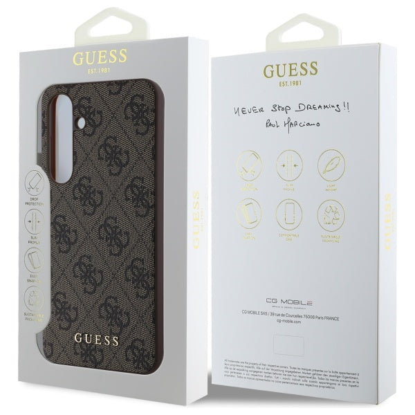 Guess 4G dėklas Samsung Galaxy S24 FE – rudas