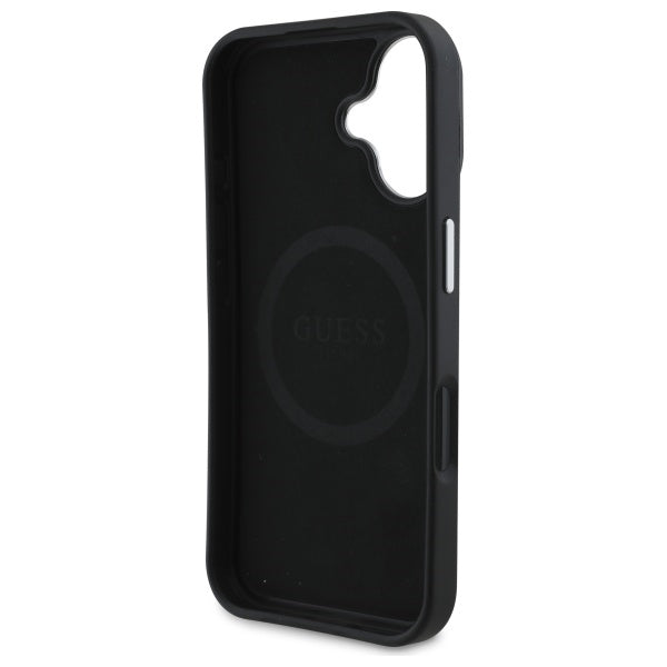 Guess MagSafe dėklas iPhone 16 Plus – juodas