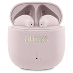Guess Bluetooth ausinės GUTWSJ14ESGP TWS + prijungimo stotelė rožinė/rožinė spausdintas klasikinis logotipas