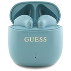 Guess Bluetooth ausinės GUTWSJ14ESGQ TWS + prijungimo stotelė turkio/turkio spalvos spausdintas klasikinis logotipas