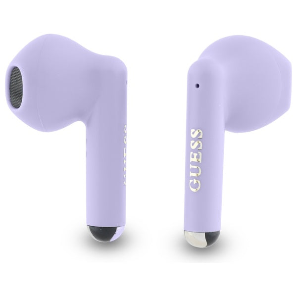 Guess Bluetooth ausinės GUTWSJ14ESGU TWS + prijungimo stotelė violetinė/violetinė spausdintas klasikinis logotipas
