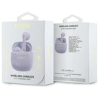 Guess Bluetooth ausinės GUTWSJ14ESGU TWS + prijungimo stotelė violetinė/violetinė spausdintas klasikinis logotipas