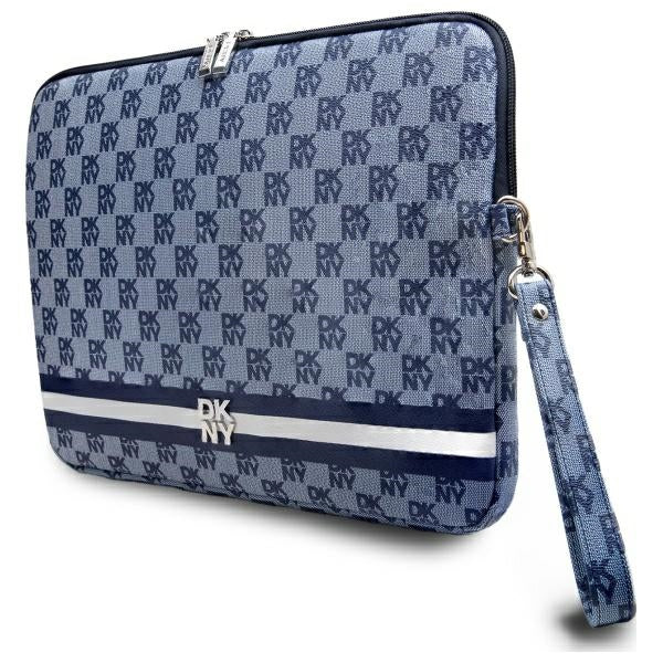 DKNY Sleeve Checkered Pattern Printed Stripes 14" nešiojamojo kompiuterio dėklas - mėlynas -- Laptop Bags