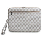 DKNY Sleeve Checkered Pattern Printed Stripes 14" nešiojamojo kompiuterio dėklas - smėlio spalvos -- Laptop Bags