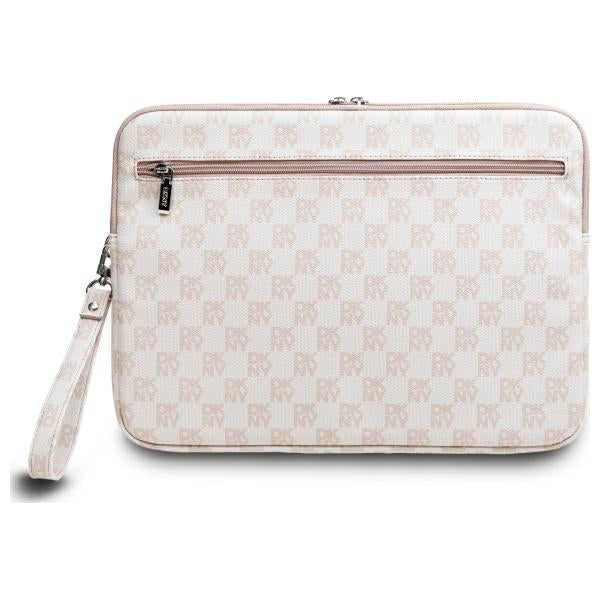 DKNY Sleeve Checkered Pattern Printed Stripes 14" nešiojamojo kompiuterio dėklas - rožinis -- Laptop Bags