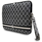 DKNY Sleeve Checkered Pattern Printed Stripes 16" nešiojamojo kompiuterio dėklas - juodas -- Laptop Bags