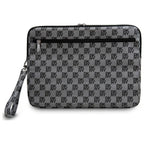DKNY Sleeve Checkered Pattern Printed Stripes 16" nešiojamojo kompiuterio dėklas - juodas -- Laptop Bags