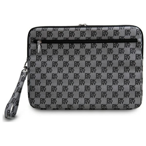 DKNY Sleeve Checkered Pattern Printed Stripes 16" nešiojamojo kompiuterio dėklas - juodas -- Laptop Bags
