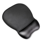 Ergonomiškas pelės kilimėlis su gelevine riešo atrama iš eko odos, didelis, antisuslydus - juodas -- Uncategorized