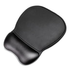 Ergonomiškas pelės kilimėlis su gelevine riešo atrama iš eko odos, didelis, antisuslydus - juodas -- Uncategorized