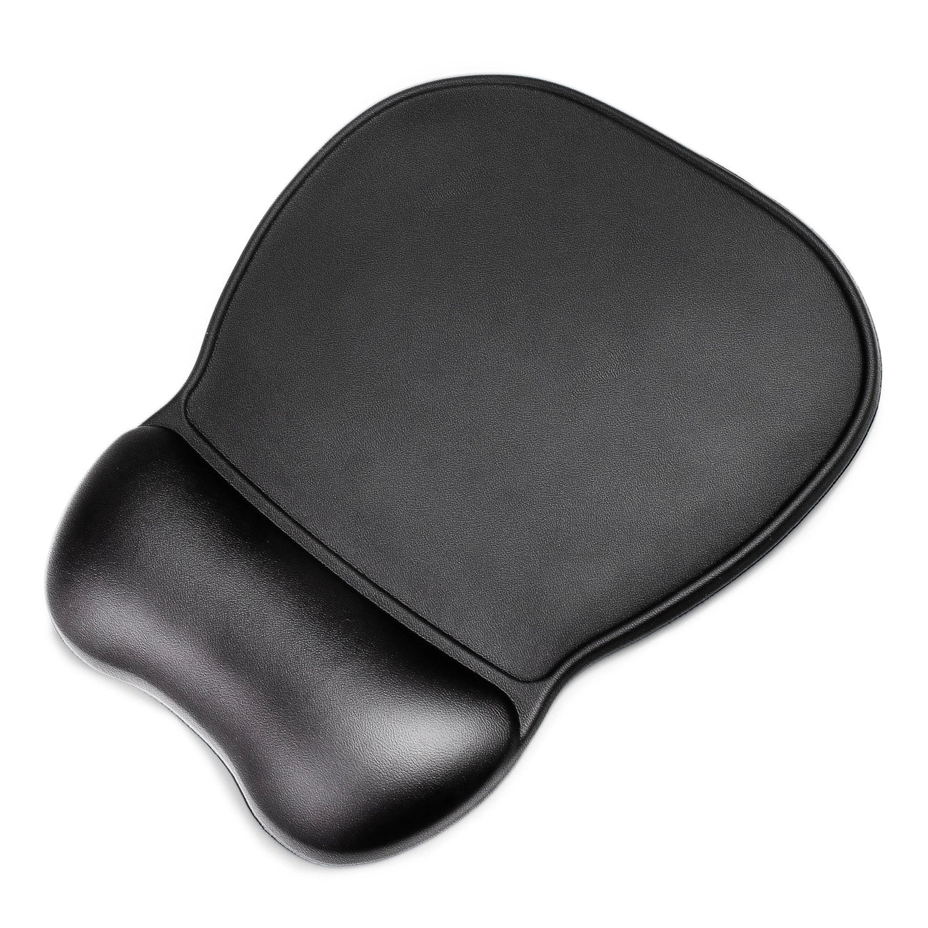 Ergonomiškas pelės kilimėlis su gelevine riešo atrama iš eko odos, didelis, antisuslydus - juodas -- Uncategorized