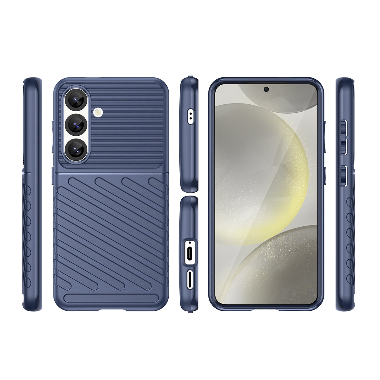 Thunder Case TPU dėklas Samsung Galaxy S25 – mėlynas