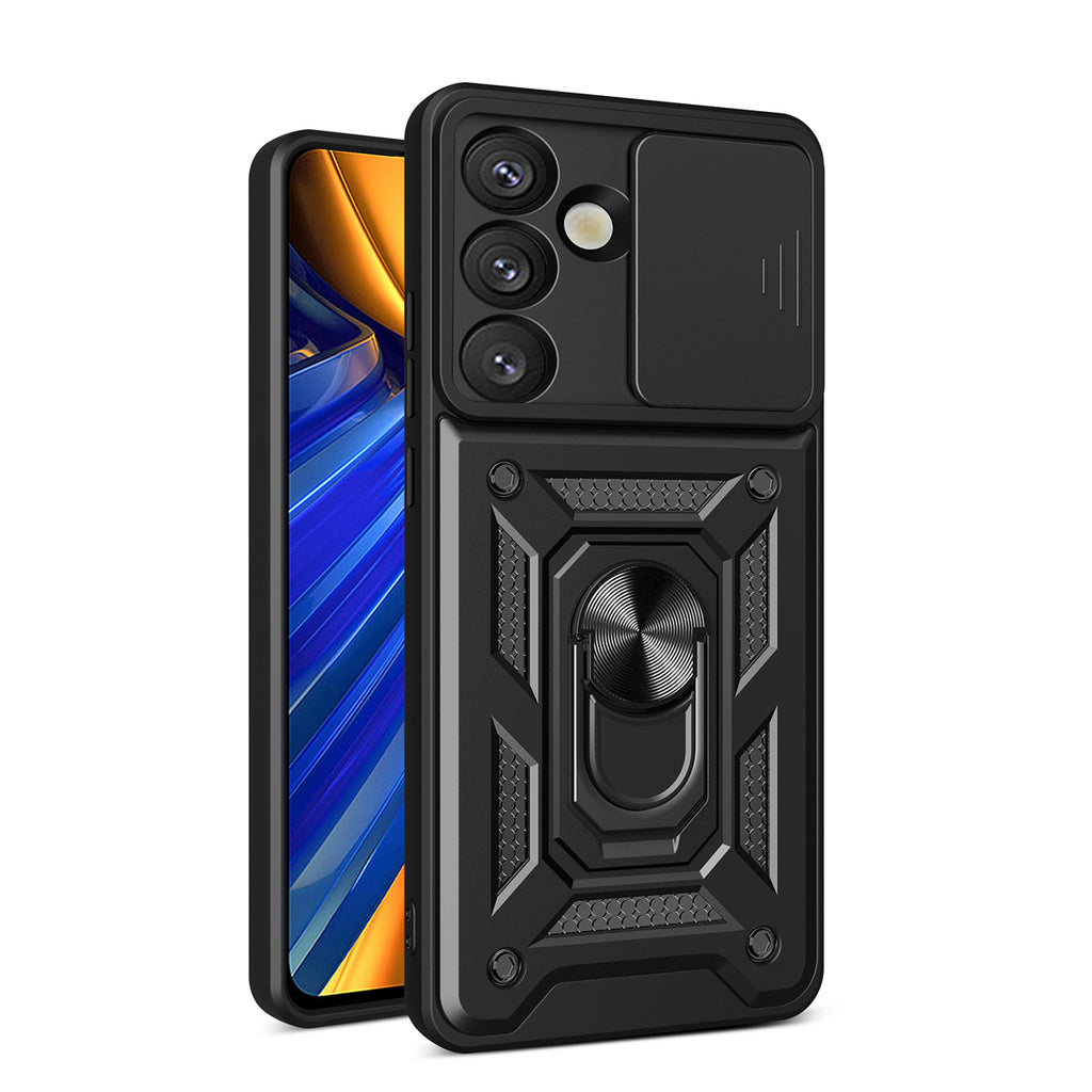 Hybrid Armor Camshield dėklas Samsung Galaxy S25 – juodas