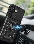 Hybrid Armor Camshield dėklas Samsung Galaxy S25 – juodas