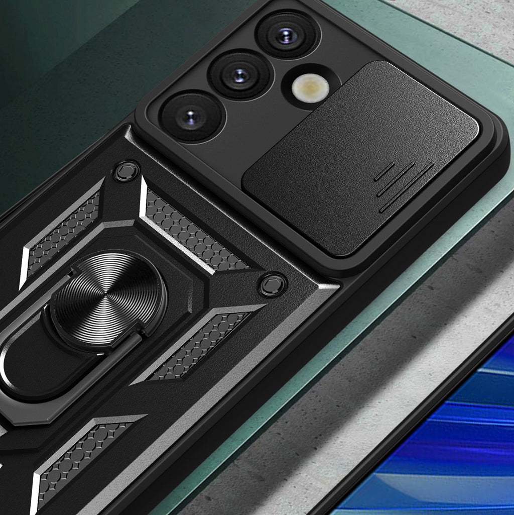Hybrid Armor Camshield dėklas Samsung Galaxy S25 – juodas
