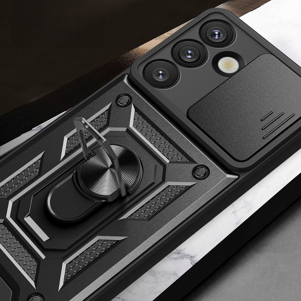 Hybrid Armor Camshield dėklas Samsung Galaxy S25 – juodas