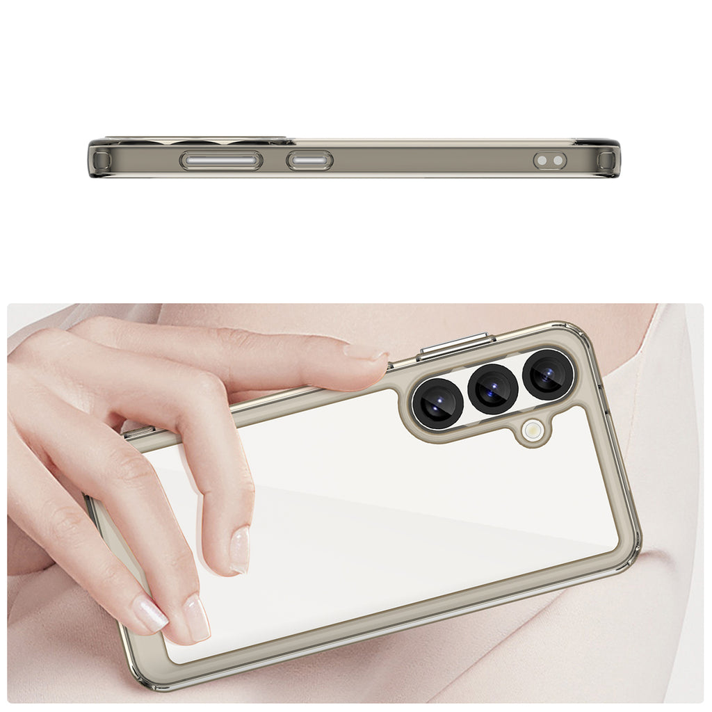 Outer Space Case dėklas Samsung Galaxy S25 – skaidrus juodas