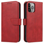 Magnetinis dėklas su atverčiamu dangteliu Samsung Galaxy S25+ – raudonas