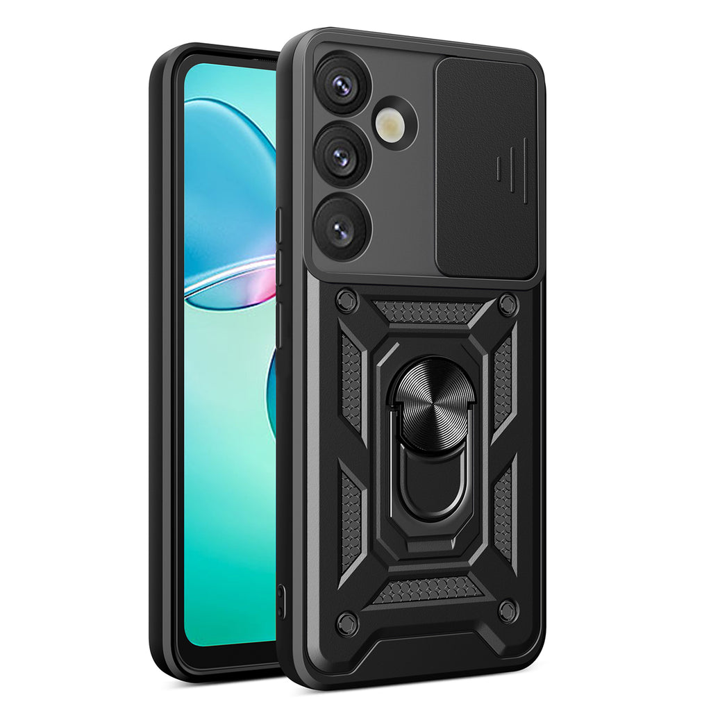 Hybrid Armor Camshield dėklas Samsung Galaxy S25+ – juodas