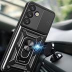 Hybrid Armor Camshield dėklas Samsung Galaxy S25+ – juodas