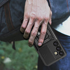 Hybrid Armor Camshield dėklas Samsung Galaxy S25+ – juodas
