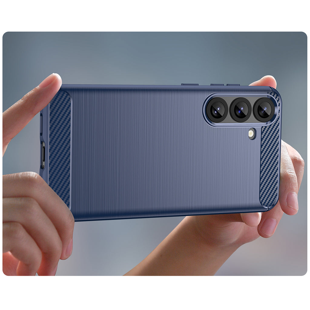 TPU anglies rašto dėklas Samsung Galaxy S25+ – mėlynas