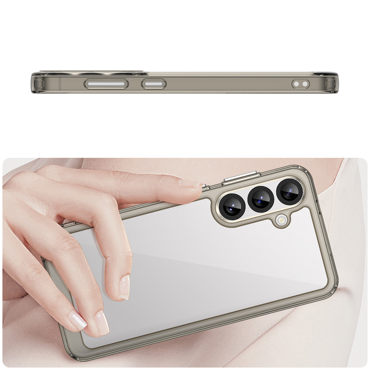 Outer Space Case dėklas Galaxy S25+ – skaidrus juodas