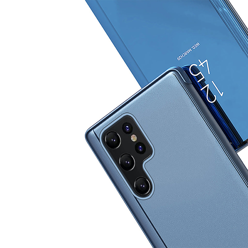 Samsung Galaxy S25 Ultra Clear View atverčiamas dėklas – mėlynas