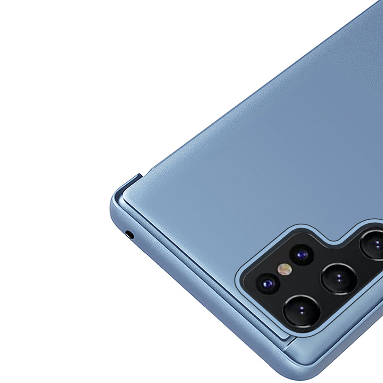 Samsung Galaxy S25 Ultra Clear View atverčiamas dėklas – mėlynas
