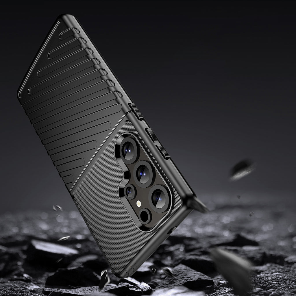 Thunder Case TPU dėklas Samsung Galaxy S25 Ultra – juodas