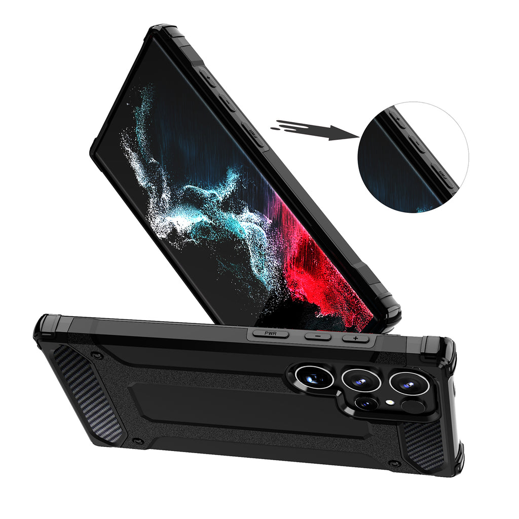 Hybrid Armor dėklas Samsung Galaxy S25 Ultra – juodas