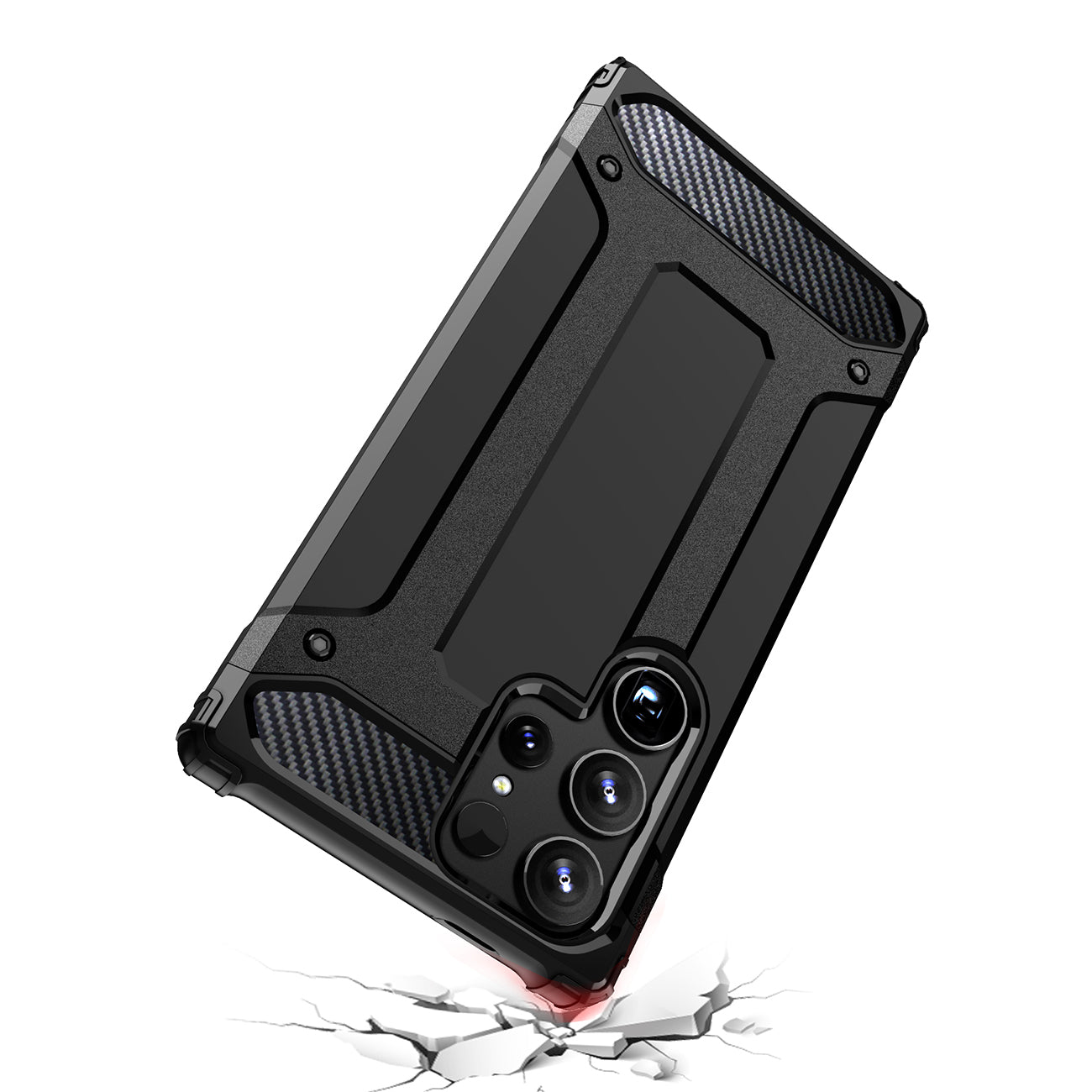 Hybrid Armor dėklas Samsung Galaxy S25 Ultra – juodas