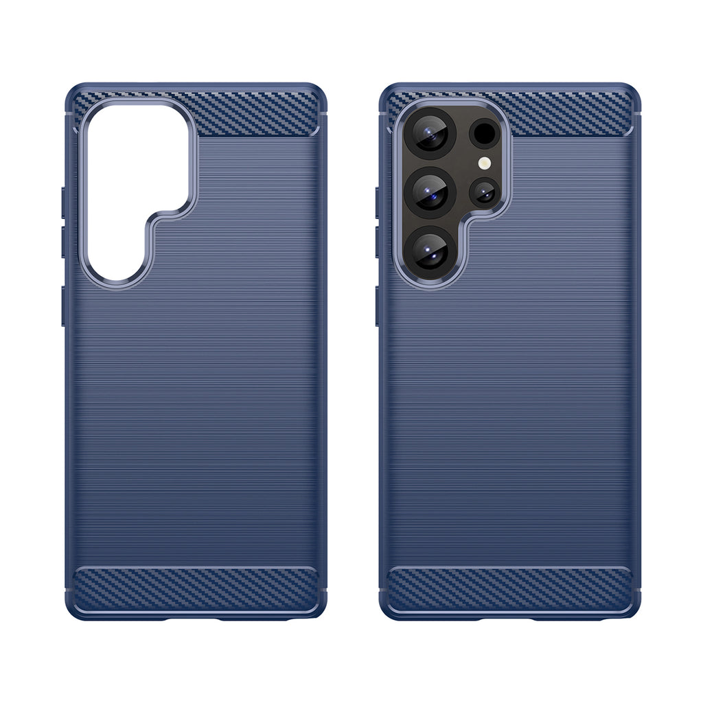 TPU karboninis dėklas Samsung Galaxy S25 Ultra – mėlynas