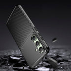 TPU dėklas Samsung Galaxy S24 FE – Thunder Case, juodas