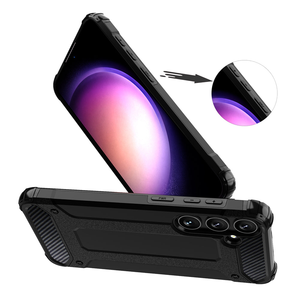 Hybrid Armor dėklas Samsung Galaxy S24 FE – juodas