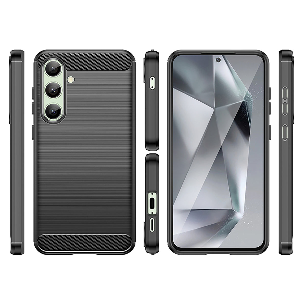 Anglies rašto TPU dėklas Samsung Galaxy S24 FE – juodas