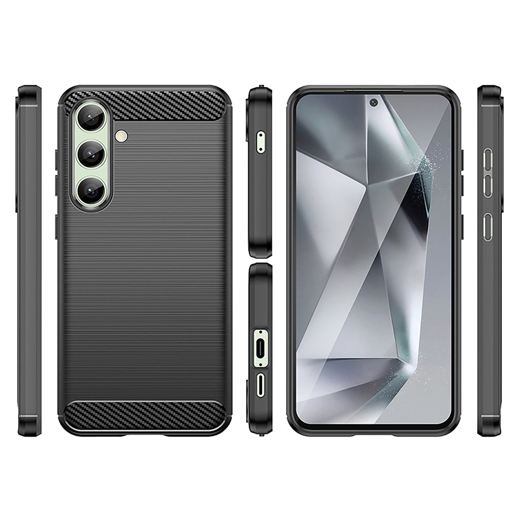 Anglies rašto TPU dėklas Samsung Galaxy S24 FE – juodas