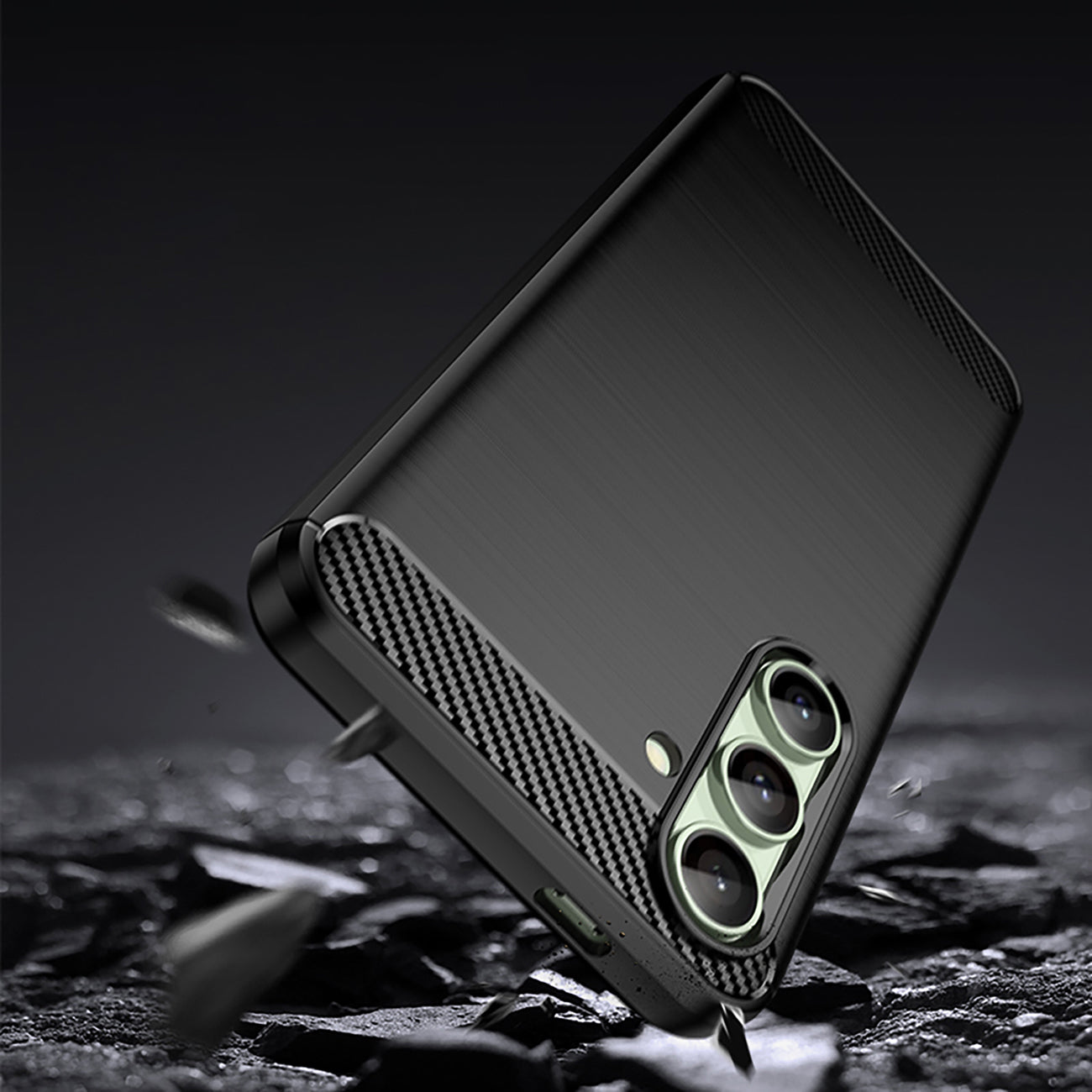 Anglies rašto TPU dėklas Samsung Galaxy S24 FE – juodas