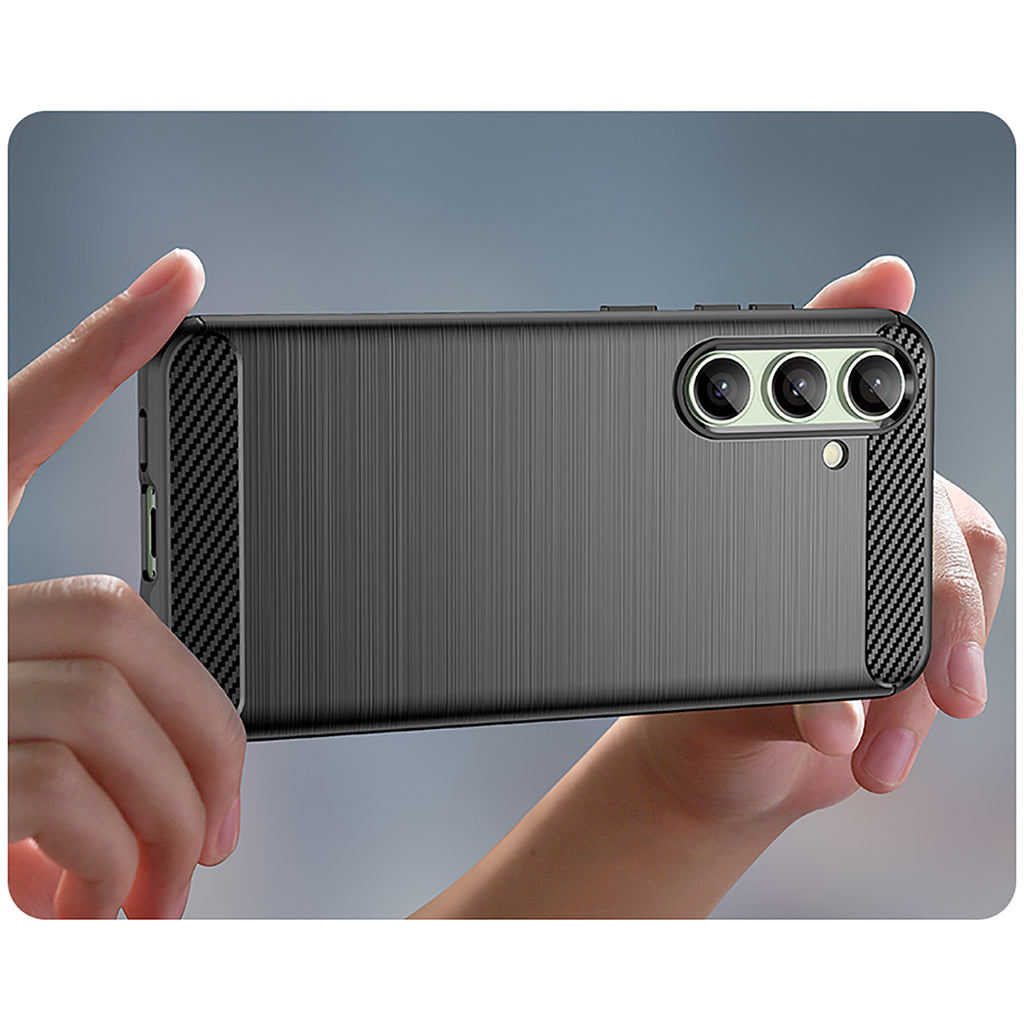 Anglies rašto TPU dėklas Samsung Galaxy S24 FE – juodas