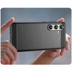 Anglies rašto TPU dėklas Samsung Galaxy S24 FE – juodas