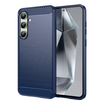 Carbon Case silikoninis dėklas Samsung Galaxy S24 FE – mėlynas