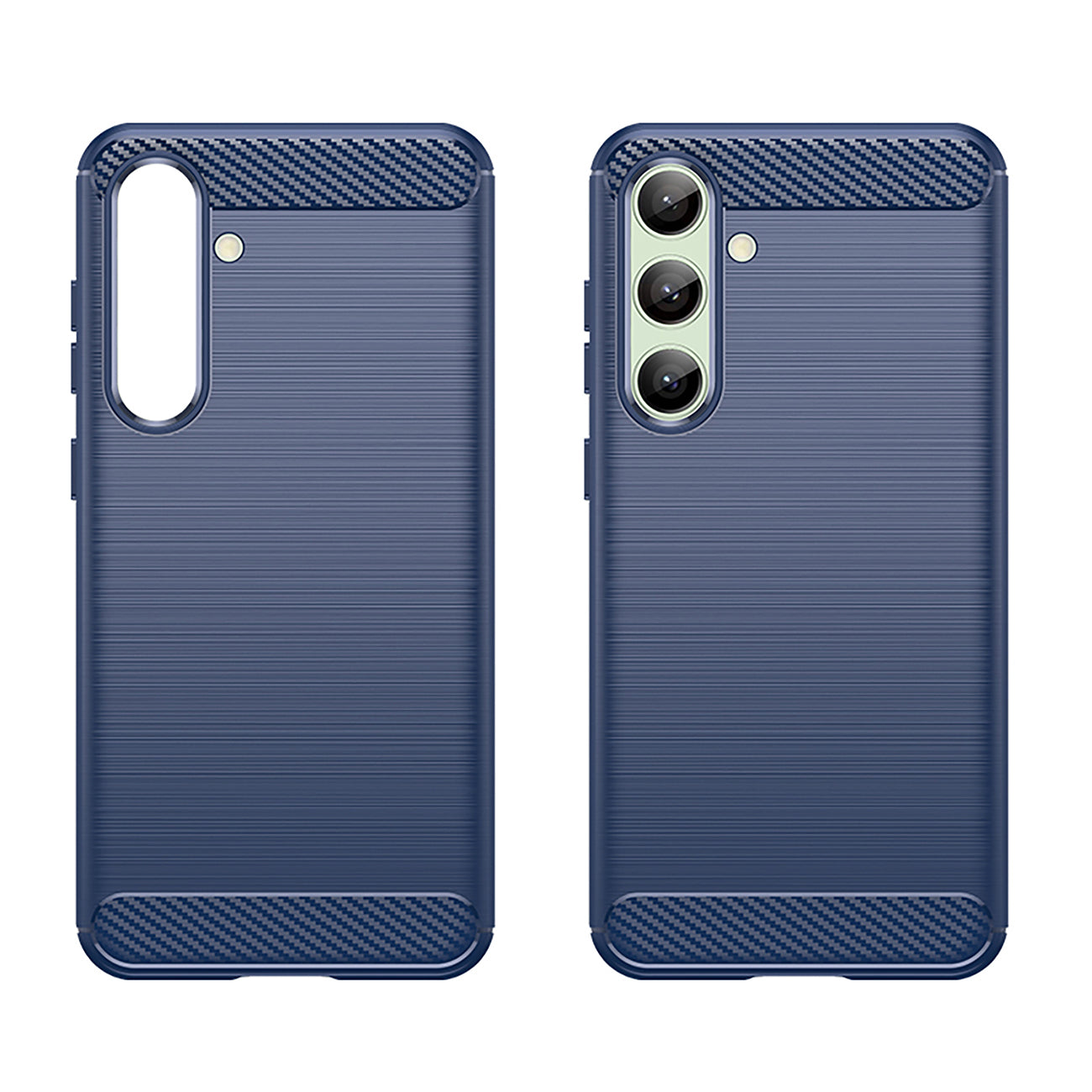 Carbon Case silikoninis dėklas Samsung Galaxy S24 FE – mėlynas