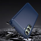 Carbon Case silikoninis dėklas Samsung Galaxy S24 FE – mėlynas