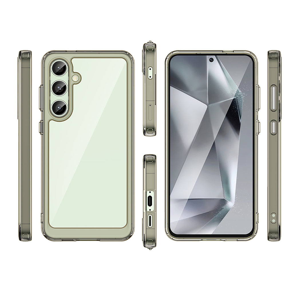 Outer Space Case dėklas Samsung Galaxy S24 FE – skaidrus juodas